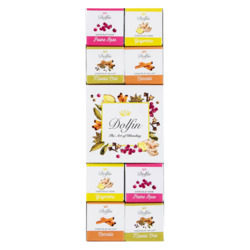 Geschenkbox Carré 24 ,Epices‘ von Dolfin, 24 Napolitains mit edlen Gewürzen, 4 Geschmacksrichtungen, 108 g