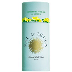 Granito pimienta verde y limón von Sal de Ibiza, Meersalz mit grünem Pfeffer und Zitrone, 85 g