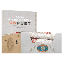Unfuet Salami aus Vic von Casa Riera Ordeix, spanische Mini-Salami im Display, 30 x ca. 50 g