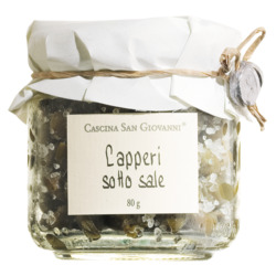 Capperi sotto sale von Cascina San Giovanni, Kapern in Meersalz, 80 g