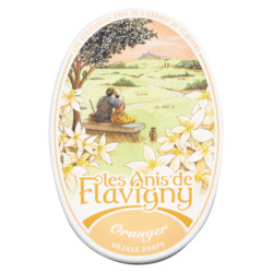 Anisbonbons mit Orange von Les Anis de Flavigny, Display, 12 x 50 g