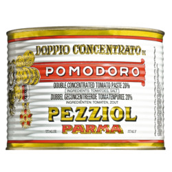 Tomatenmark ,Marca Bianca' von Pezziol, Doppelt konzentriert, fein-fruchtig, 2.170 g