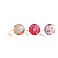 Weihnachtskugeln rot, gold, silber von Simón Coll, Bolas Navidad, 60 x 12 g