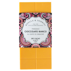 Weiße Schokolade Zabaione von Boella + Sorrisi, Cioccolato bianco zabaione, 28% Kakao, 100 g