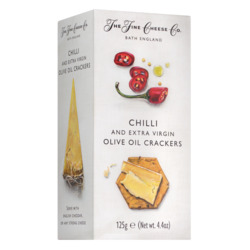 Cracker mit Chili & Olivenöl von The Fine Cheese Company, Chilli & Extra Virgin Olive Oil Crackers, 125 g