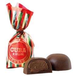 Cuba Rhum Praline von Venchi, Zartbitterschokolade mit Cremefüllung, lose, 1.000 g