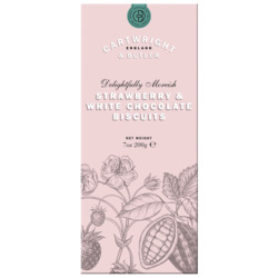Biscuits mit weißer Schokolade und Erdbeeren von Cartwright & Butler, Strawberry and White Chocolate Biscuits, 200 g