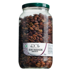 Taggiasca Oliven, entsteint und getrocknet von Olio Roi, Olive Taggiasche asciutte, 1.800 g