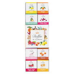 Geschenkbox Carré 24 ,Panaché‘ von Dolfin, 24 Napolitains in 12 Sorten, 108 g
