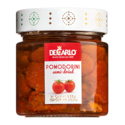 Pomodorini semisecchi von De Carlo, Halbgetrocknete Tomaten in Olivenöl, 200 g