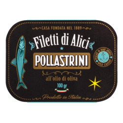 Sardellenfilets in Olivenöl von Pollastrini, Filetti di Alici all'olio di oliva, 100 g