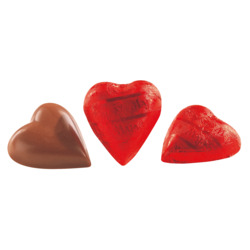Cuoricini Schokoladenherzen, lose von Majani, Kleine Herzen aus Vollmilchschokolade, 33% Kakao, 2 x 500 g