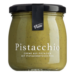 Creme aus Pistazien mit Pistazienstückchen