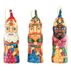 Weihnachtsmänner ,Heilige drei Könige‘, Display von Simón Coll, Vollmilchschokolade, 20 x 25 g