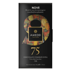 Zartbitterschokolade ,I Neri 9‘ von Amedei, Le Tavolette, 75% Kakao, 50 g
