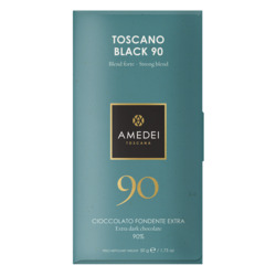 Zartbitterschokolade ,Toscano Black 90' von Amedei, Le Tavolette, 90% Kakao, 50 g