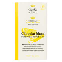 Weiße Schokolade mit Zitrone und Buttergebäck