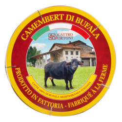 Camembert di Bufala von Quattro Portoni, Weichkäse aus pasteurisierter Büffelmilch, ca. 240 g
