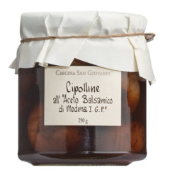 Kleine Zwiebeln in Balsamessig von Cascina San Giovanni, Cipolline all'Aceto Balsamico di Modena IGP, 290 g