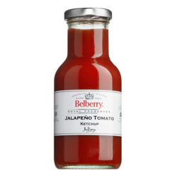 Jalapeno Tomatenketchup von Belberry, Ketchup mit grünen Chili, 250 ml